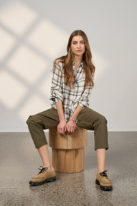 MADLY SWEETLY ILLUSION SHIRT - PUMICE