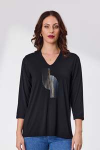 NEWPORT DEVON TOP - BLACK