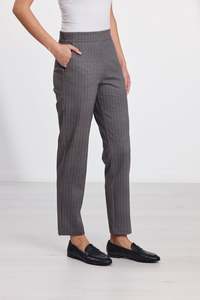 NEWPORT OWEN PONTI PANT - LATTE HERRINGBONE