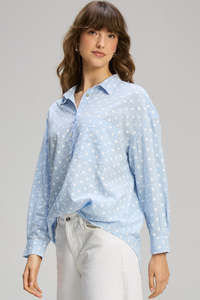Z P: Z&P SPOTTY ESSENTIAL SHIRT - SPORTINO WHITE