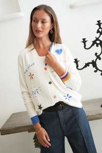 Z&P GOOD ENERGY CARDI - WINTER WHITE