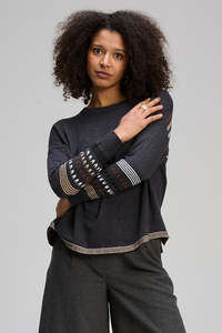 Z&P TEXTURED SWING JUMPER - CHARCOAL