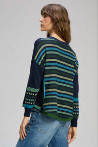 Z P: Z&P TEXTURED SWING JUMPER - DARK DENIM