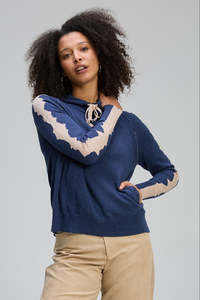 Z&P GRAPHIC NECK CORD - DENIM