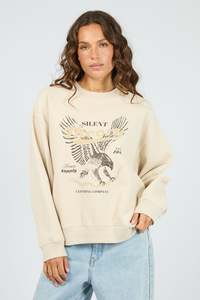 Womens Must Haves: SILENT THEORY DYSTOPIA CREW - CHALK