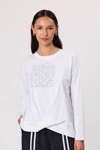 DUO PRISM LONG SLEEVE TEE - WHITE