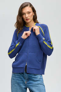 LD & CO GOLF ZIP UP - BLUEBELL