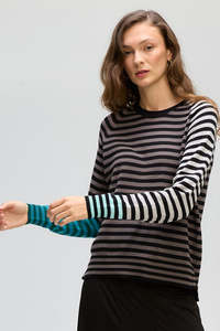 Ld Co: LD & CO RETRO BANDS CREW - BLACK