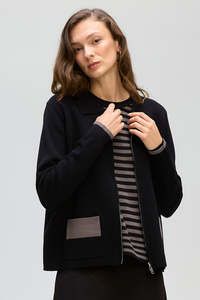 Ld Co: LD & CO ZIP THROUGH JACKET - BLACK