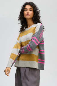 Ld Co: LD & CO GROOVE STRIPE CREW - MARLE