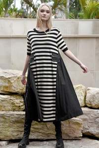 CURATE COZY COUTURE DRESS - STRIPE