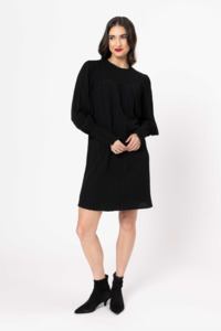 SEEKING LOLA ZION DRESS - BLACK CRINKLE
