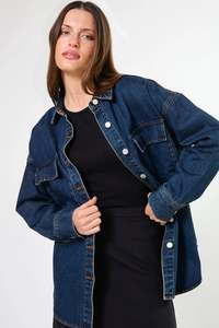 Vogue Coats Jackets: STELLA + GEMMA MARLOW SHIRT - DARK WASH