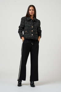 Vogue Coats Jackets: LOOBIES STORY INEZ JACKET - BLACK MULTI