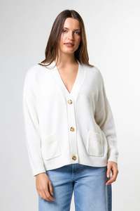 STELLA + GEMMA BENTLEY CARDIGAN - PEARL