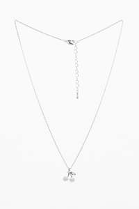 STELLA + GEMMA NECKLACE - SILVER CRYSTAL CHERRIES