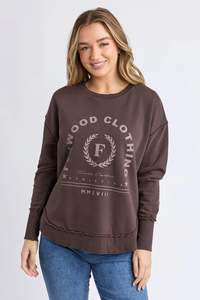 FOXWOOD MEDALION CREW - COFFEE BEAN