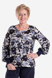 JELLICOE LATTICE TOP - MIDNIGHT PORCELAIN