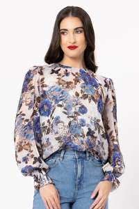 LEILA + LUCA NEW YORK TOP - AZURE CARNATION
