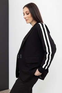Vogue Coats Jackets: STYLE X LAB REFLECTIVE REVEL BLAZER - BLACK