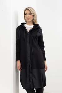 STYLE X LAB DRAMATIC OVERCAST COAT - BLACK