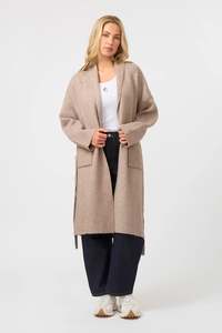 Vogue Cardigans Sweaters: STELLA + GEMMA MIA CARDIGAN - OAT MARLE