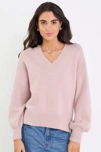 IVY + JACK HARVEST BLUSH V NECK KNIT JUMPER