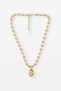 STELLA + GEMMA NECKLACE - GOLD CHUNKY NUGGET PENDENT