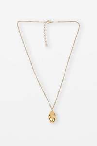 STELLA + GEMMA NECKLACE - GOLD NUGGET PENDENT