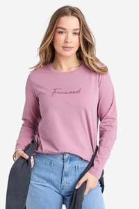 FOXWOOD SIGNATURE L/S TEE - DUSTY ROSE