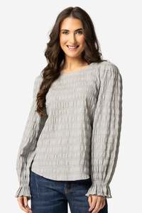 Vogue Tops: SEEKING LOLA PATTI TOP - CHARCOAL