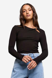 SILENT THEORY ATLAS L/S TOP - BLACK