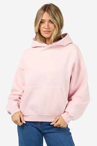 ALL ABOUT EVE WASHED BOX HOODIE - LIGHT PINK