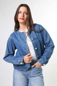 Vogue Coats Jackets: STELLA + GEMMA CLARA JACKET - MID BLUE