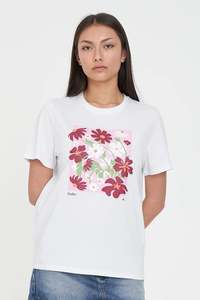 Vogue: HUFFER CLASSIC TEE 170/FLOWER MARKET - WHITE