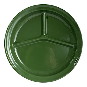 Hunter Green Enamel Camping Plate