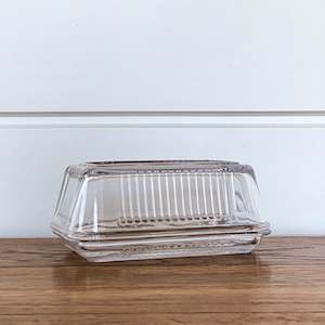 GLASS BUTTER DISH