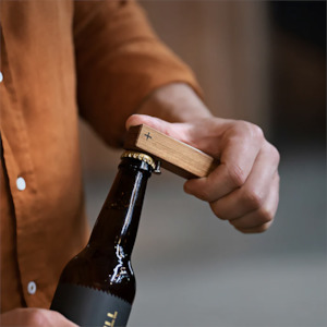 Wooden Utensils: RIMU & NAIL BOTTLE OPENER