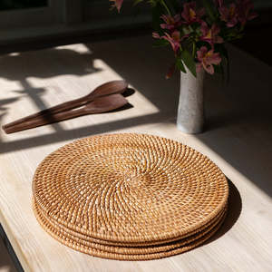 WOVEN RATTAN PLACEMATS