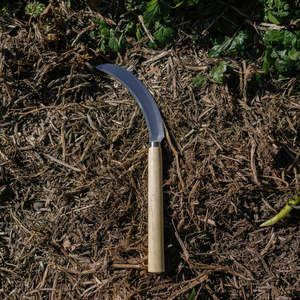 STAINLESS STEEL TOOTHED HARVESTING SICKLE