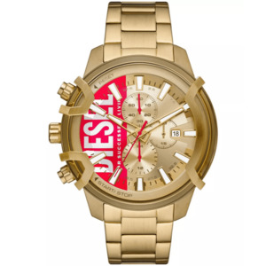 Diesel Griffed Chronograph 48mm Gold Dial Men's Watch DZ4595