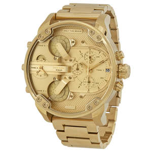 Mens Watches: Diesel Mr. Daddy 2.0 Chronograph All Gold Men's Watch DZ7399 (Defect)