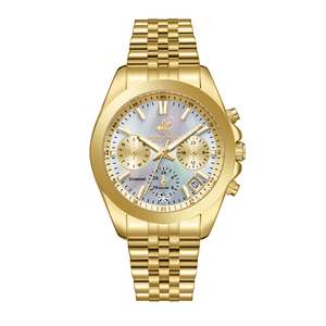 Mens Watches: Beverly Hills Polo Club Multi-Function Mother Pearl Gold Diamond Watch BP3656C.120
