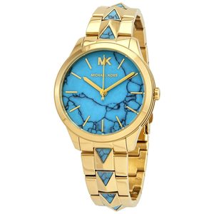 Womens Watches: Michael Kors Runway Mercer Turquoise Dial Ladies Watch MK6670 (Defect)