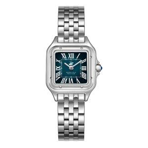Womens Watches: Beverly Hills Polo Club Roman Numeral Blue Dial Square Silver Watch BP3755C.370