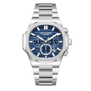 Womens Watches: Lee Cooper Gauthier Multifuntion Blue Dial Silver Watch - LC08272.390