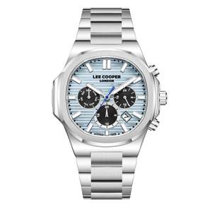 Womens Watches: Lee Cooper Gauthier Multifunction Blue Dial Silver Watch - LC08272.300