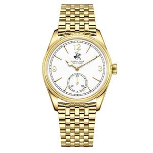 Beverly Hills Polo Club White Dial All Gold Watch BP3890X.130