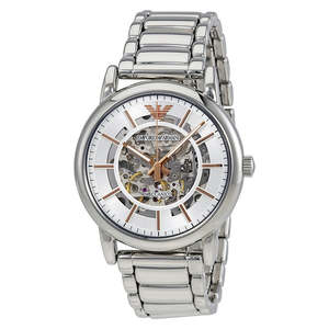 Emporio Armani: Emporio Armanii Luigi Automatic Silver Men's Watch - AR1980