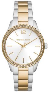 Michael Kors: Michael Kors Layton Quartz Silver Dial Two Tone Steel Strap Watch For Women - MK6899